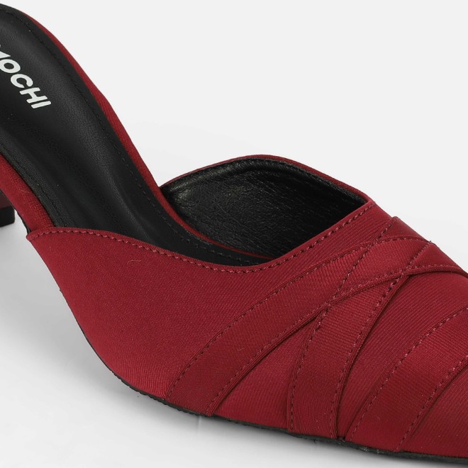 Mochi Women Maroon Formal Slip Ons (SKU: 31-1026-44-39)