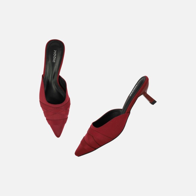 Mochi Women Maroon Formal Slip Ons (SKU: 31-1026-44-39)