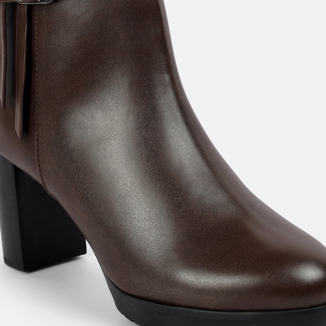 Mochi Women Brown Party Boots (SKU: 31-1029-12-36)
