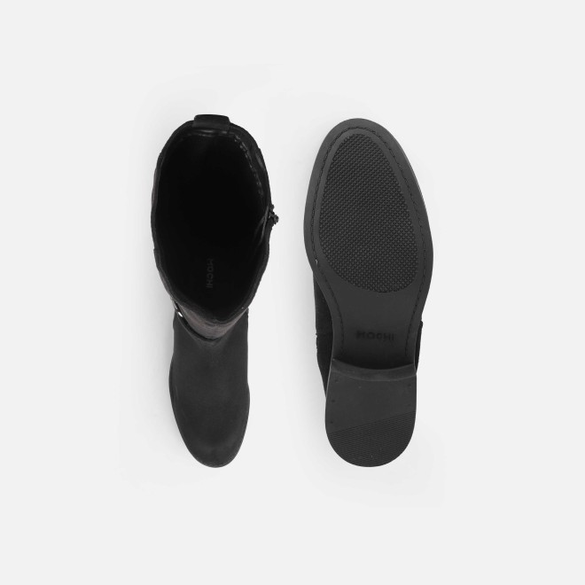 Mochi Women Black Casual Boots (SKU: 31-1032-11-38)