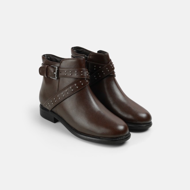 Mochi Women Brown Party Boots (SKU: 31-1037-12-36)