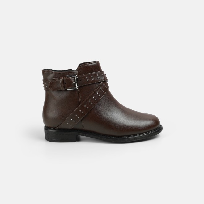 Mochi Women Brown Party Boots (SKU: 31-1037-12-36)