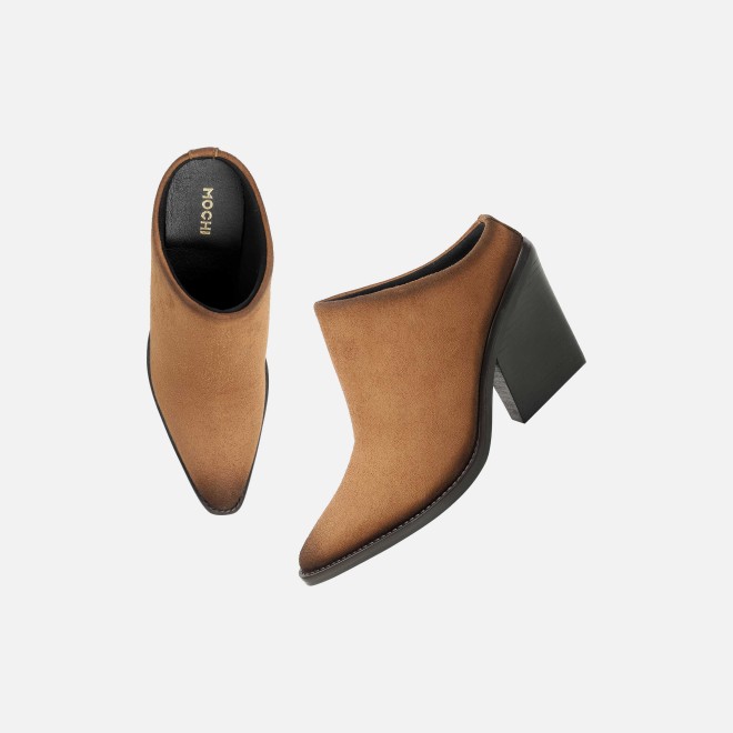 Mochi Women Tan Party Boots (SKU: 31-1051-23-37)