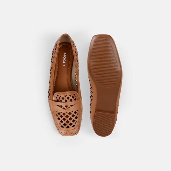 Mochi Women Camel Casual Ballerinas (SKU: 31-1093-97-37)