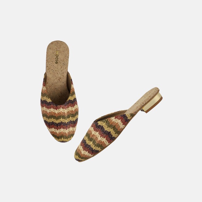 Mochi Women Brown-multi Ethnic Slip Ons (SKU: 31-1094-64-36)