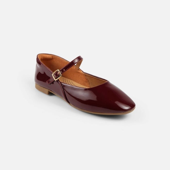 Mochi Women Maroon Formal Ballerinas (SKU: 31-1097-44-36)