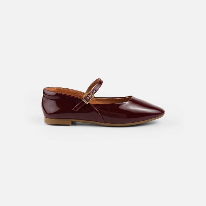 Mochi Women Maroon Formal Ballerinas (SKU: 31-1097-44-36)