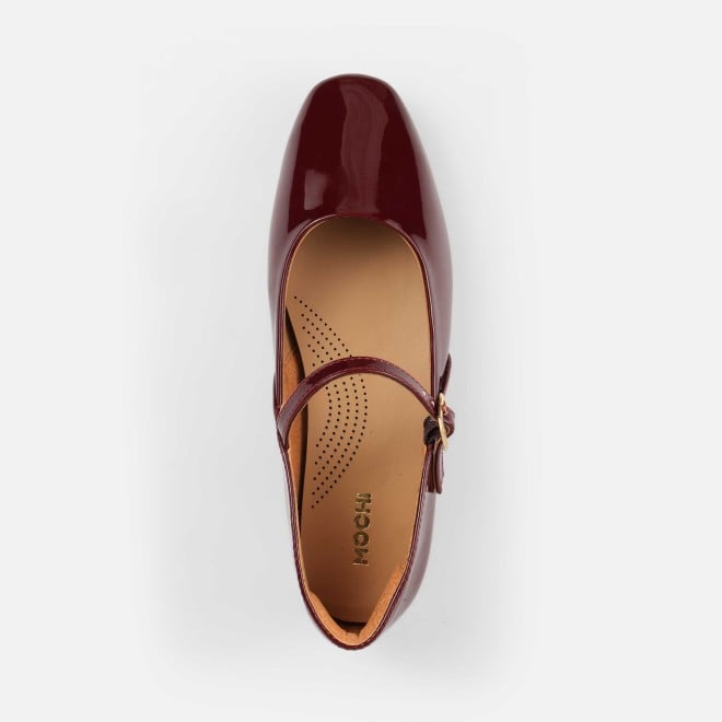 Mochi Women Maroon Formal Ballerinas (SKU: 31-1097-44-36)