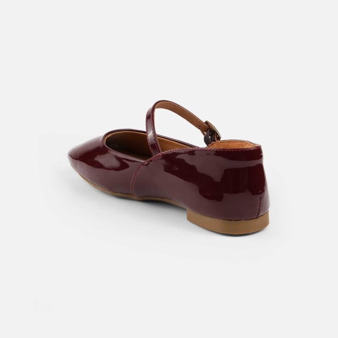 Mochi Women Maroon Formal Ballerinas (SKU: 31-1097-44-36)
