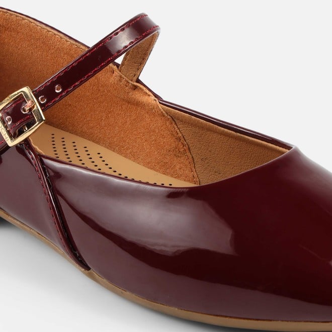 Mochi Women Maroon Formal Ballerinas (SKU: 31-1097-44-36)
