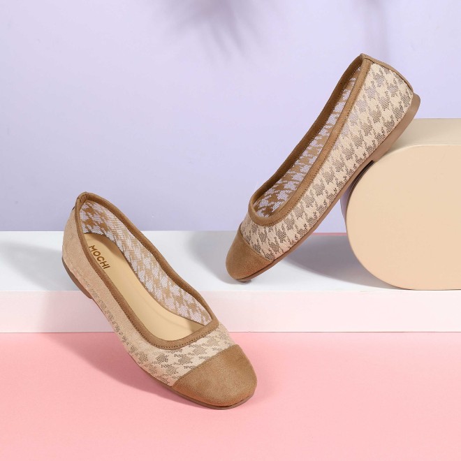 Women Beige Casual Ballerinas