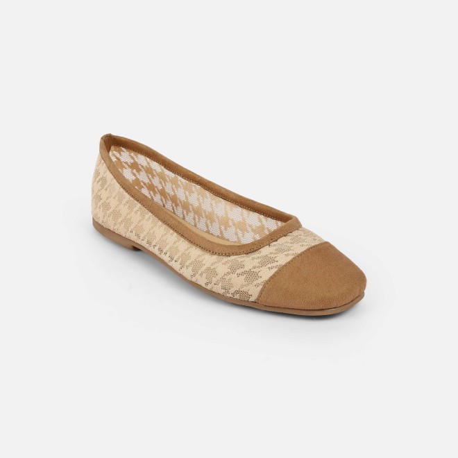 Mochi Women Beige Casual Ballerinas (SKU: 31-1101-20-36)