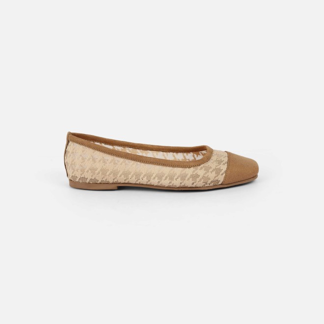 Mochi Women Beige Casual Ballerinas (SKU: 31-1101-20-36)