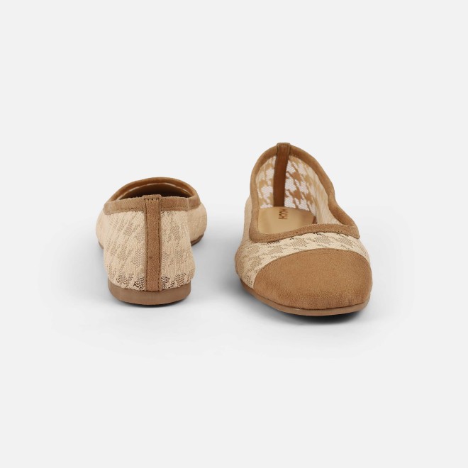 Mochi Women Beige Casual Ballerinas (SKU: 31-1101-20-36)