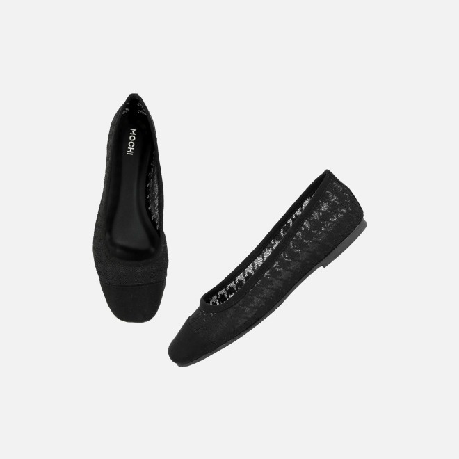 Mochi Women Black Casual Ballerinas (SKU: 31-1101-11-37)