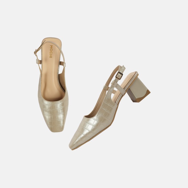 Mochi Women Gold Formal Sandals (SKU: 31-1106-15-36)