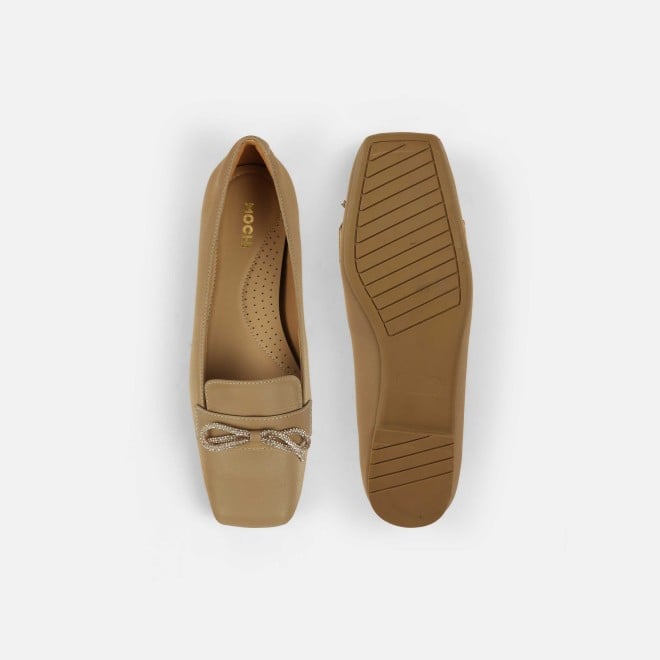 Mochi Women Beige Casual Ballerinas (SKU: 31-1119-20-36)
