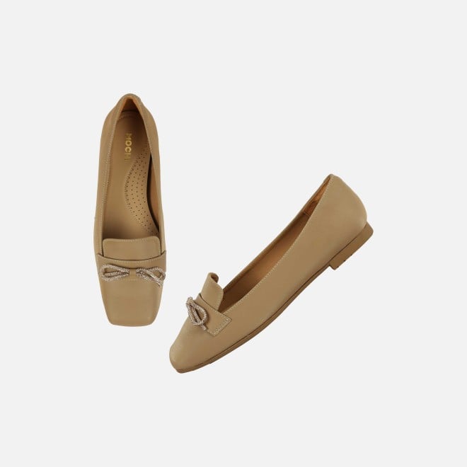Mochi Women Beige Casual Ballerinas (SKU: 31-1119-20-36)