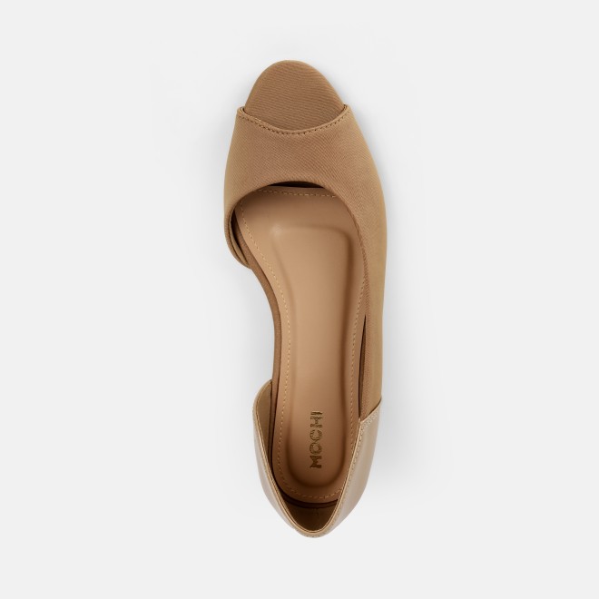 Mochi Women Beige-red Casual Ballerinas (SKU: 31-1133-89-36)