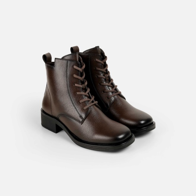 Mochi Women Brown Casual Boots (SKU: 31-1224-12-36)