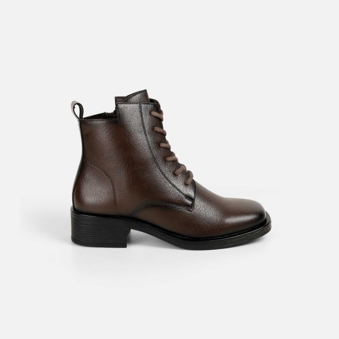 Mochi Women Brown Casual Boots (SKU: 31-1224-12-36)