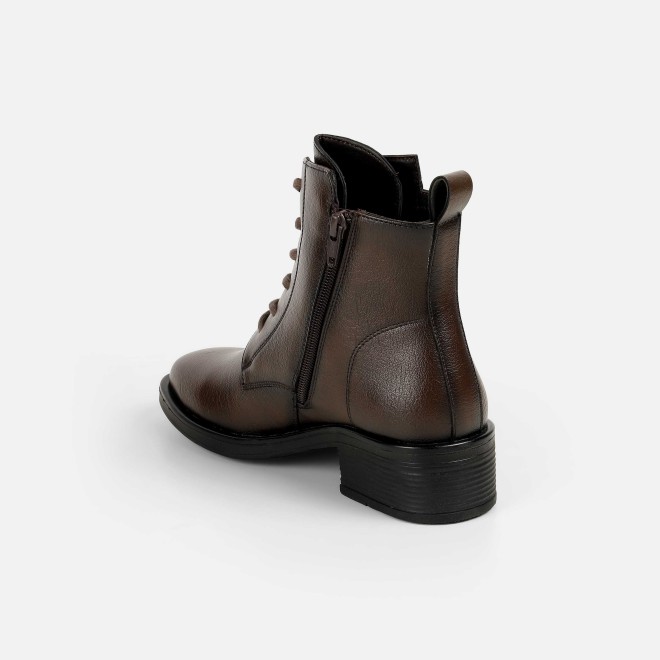 Mochi Women Brown Casual Boots (SKU: 31-1224-12-36)