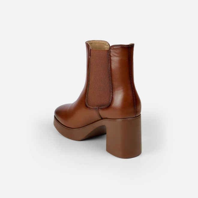 Mochi Women Tan Casual Boots (SKU: 31-1229-23-36)