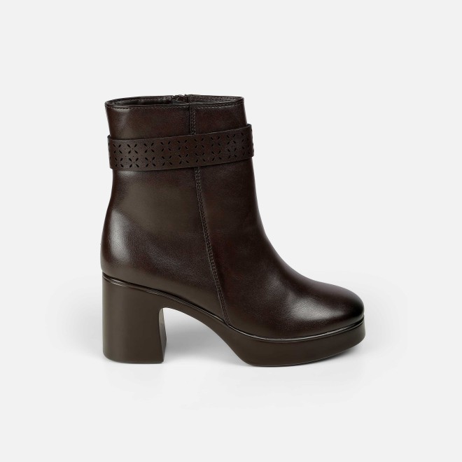 Mochi Women Brown Casual Boots (SKU: 31-1230-12-36)