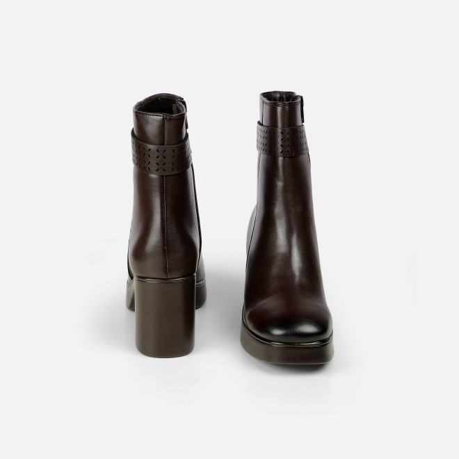Mochi Women Brown Casual Boots (SKU: 31-1230-12-36)