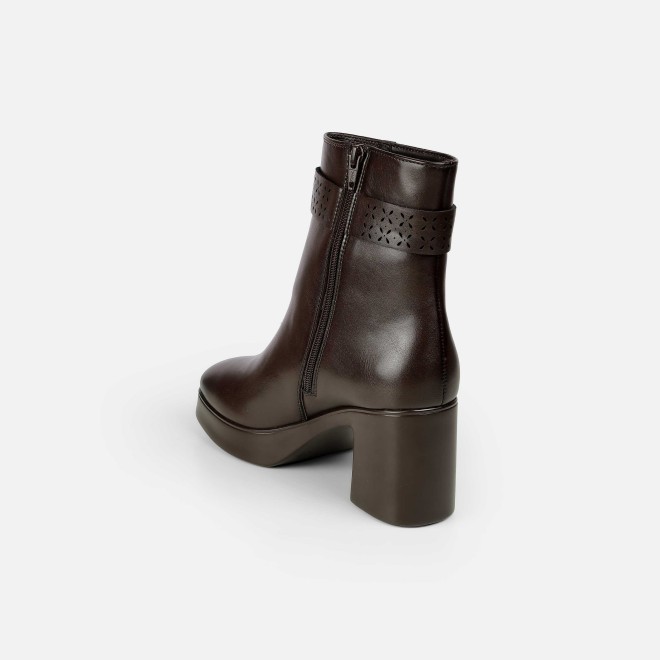 Mochi Women Brown Casual Boots (SKU: 31-1230-12-36)