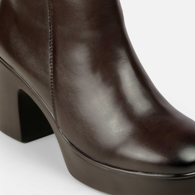 Mochi Women Brown Casual Boots (SKU: 31-1230-12-36)
