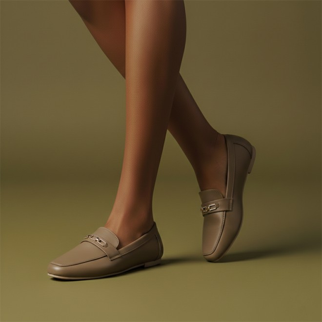 Mochi Women Beige-red Formal Ballerinas (SKU: 31-1235-89-36)