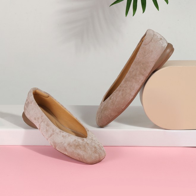Mochi Women Beige Casual Ballerinas