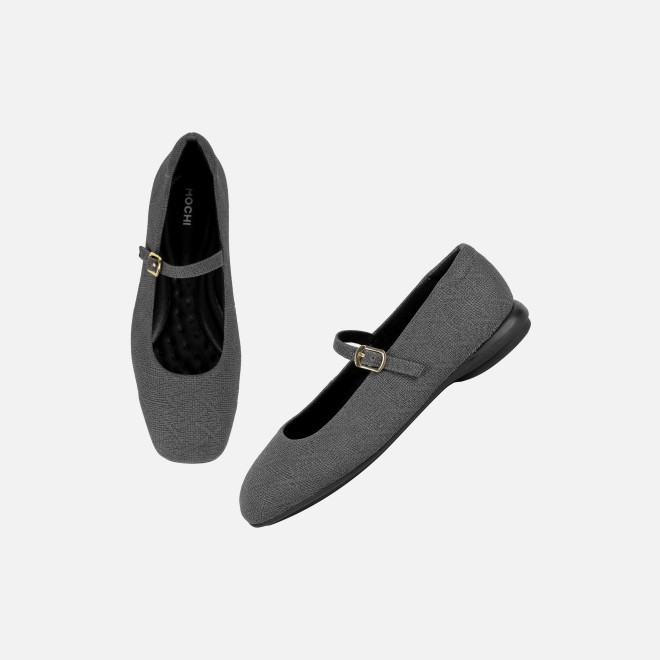 Mochi Women Grey Casual Ballerinas (SKU: 31-1238-14-36)