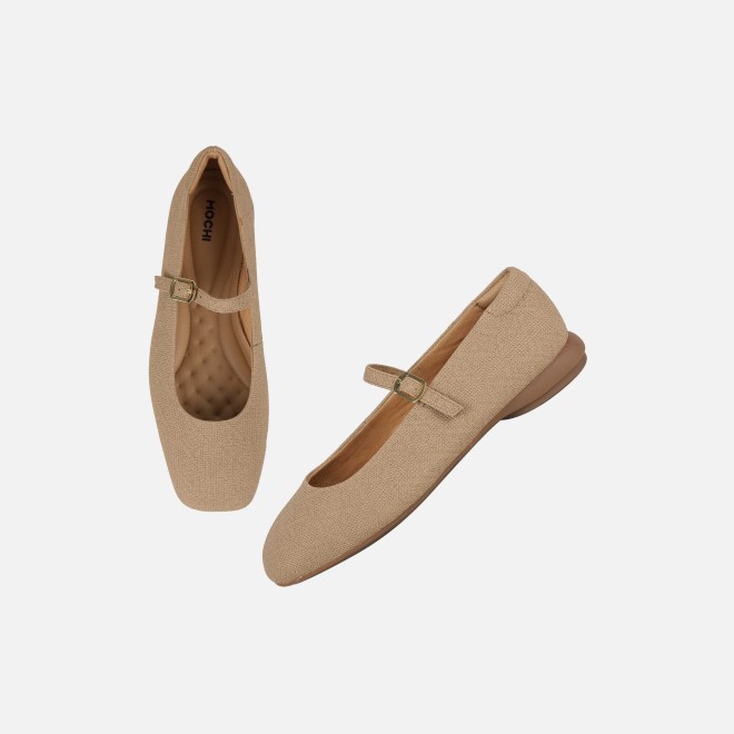 Mochi Women Beige Casual Ballerinas (SKU: 31-1238-20-36)