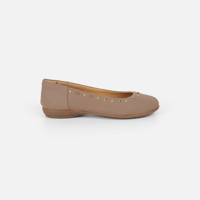 Mochi Women Beige-red Casual Ballerinas (SKU: 31-1240-89-36)