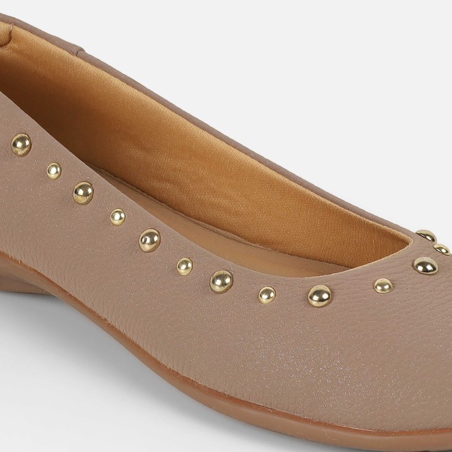 Mochi Women Beige-red Casual Ballerinas (SKU: 31-1240-89-36)