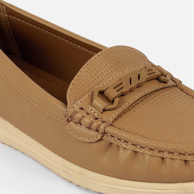 Mochi Women Beige-red Casual Loafers (SKU: 31-1244-89-36)