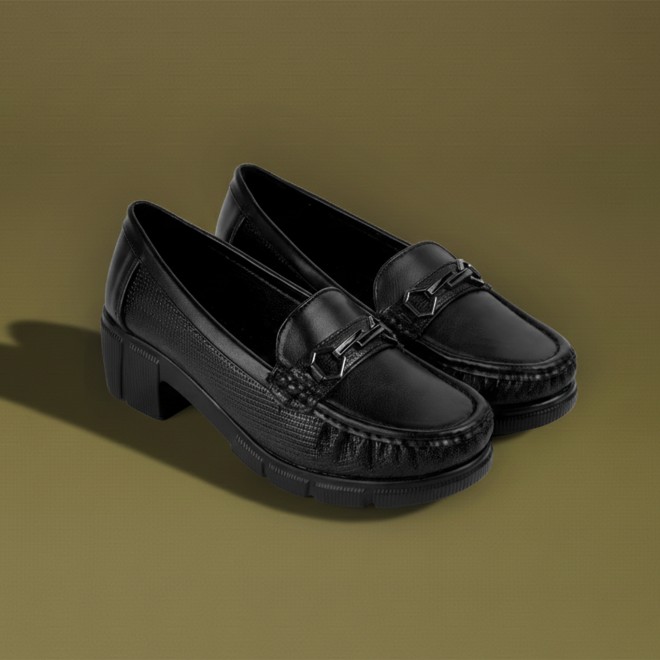 Mochi Women Black Casual Loafers