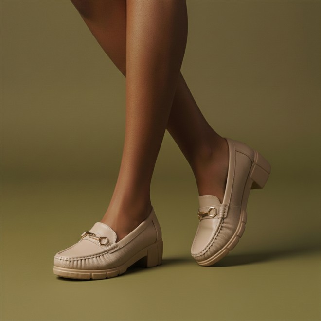 Mochi Women Beige Casual Loafers (SKU: 31-1245-20-36)
