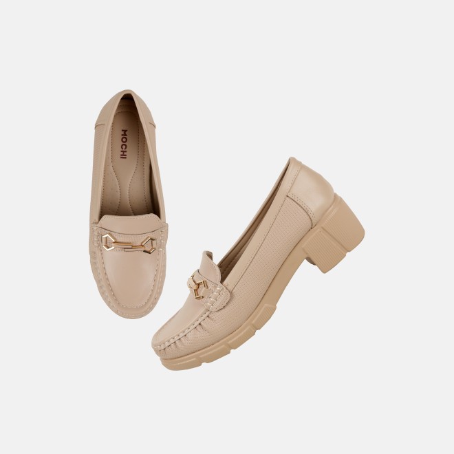 Mochi Women Beige Casual Loafers (SKU: 31-1245-20-36)