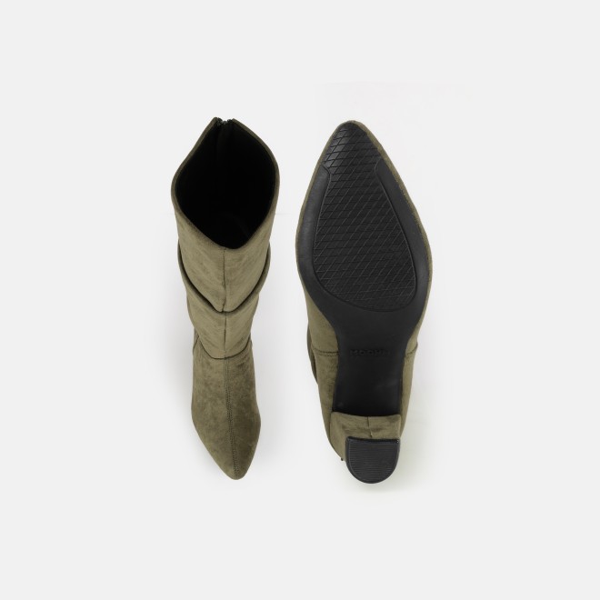 Mochi Women Olive Casual Boots (SKU: 31-1247-49-37)