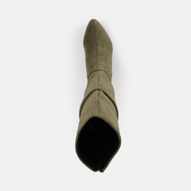 Mochi Women Olive Casual Boots (SKU: 31-1247-49-37)