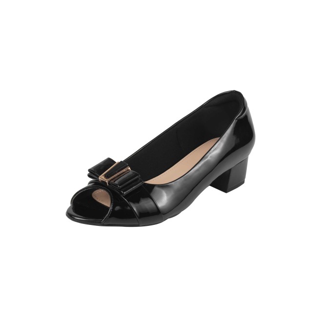 Mochi Women Black Formal Peep Toes (SKU: 31-1249-11-36)