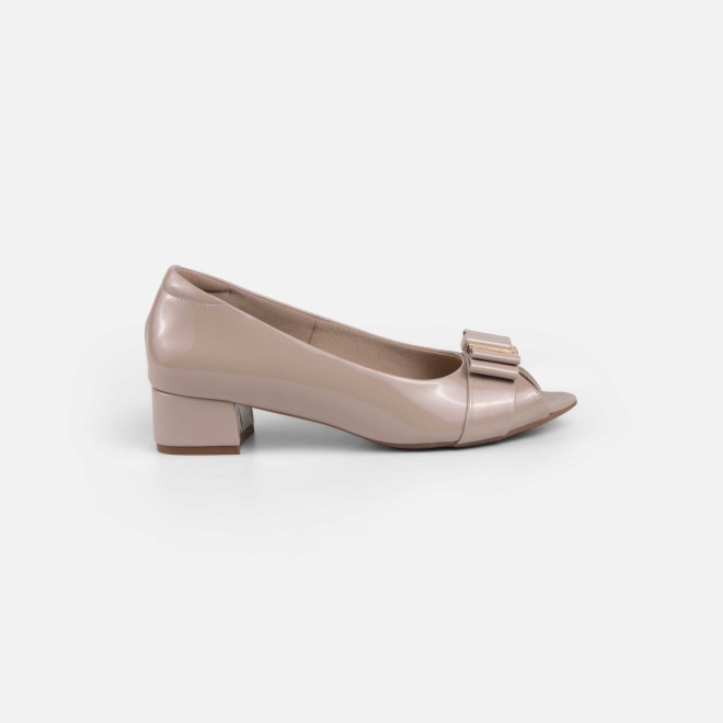 Mochi Women Beige Formal Peep Toes (SKU: 31-1249-20-36)