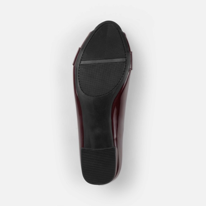 Mochi Women Maroon Formal Peep Toes (SKU: 31-1249-44-36)