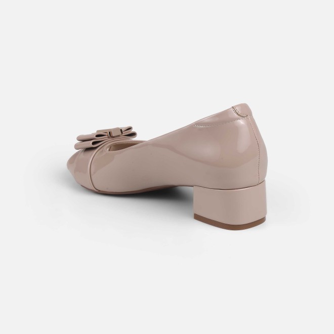 Mochi Women Beige Formal Peep Toes (SKU: 31-1249-20-36)