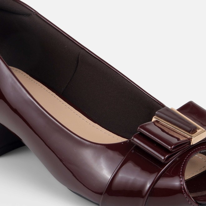 Mochi Women Maroon Formal Peep Toes (SKU: 31-1249-44-36)