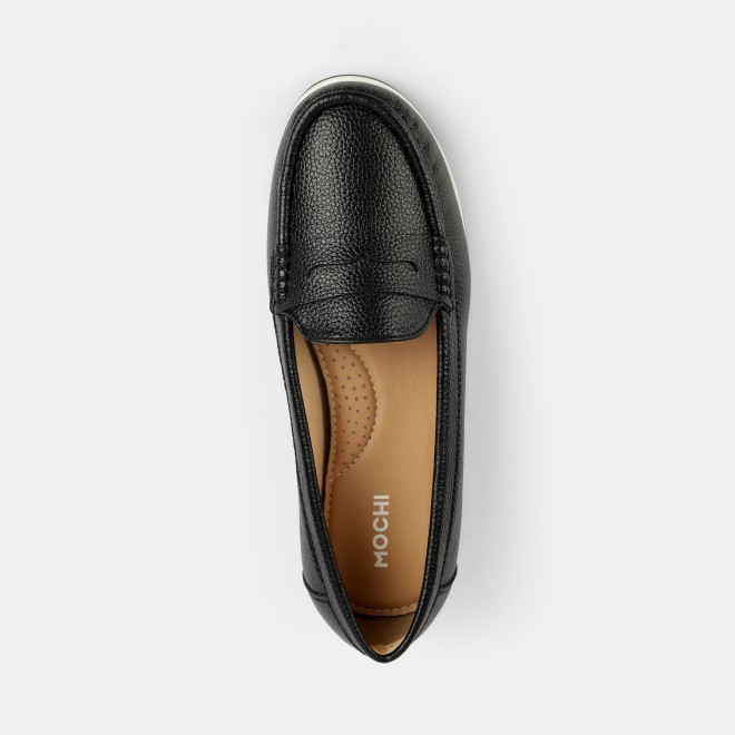 Mochi Women Black Casual Loafers (SKU: 31-1256-11-36)
