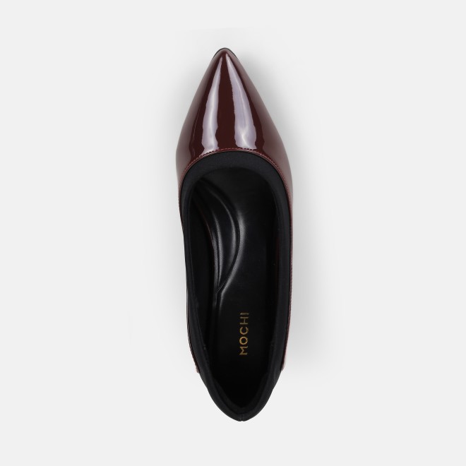 Mochi Women Maroon Formal Pumps (SKU: 31-1263-44-36)